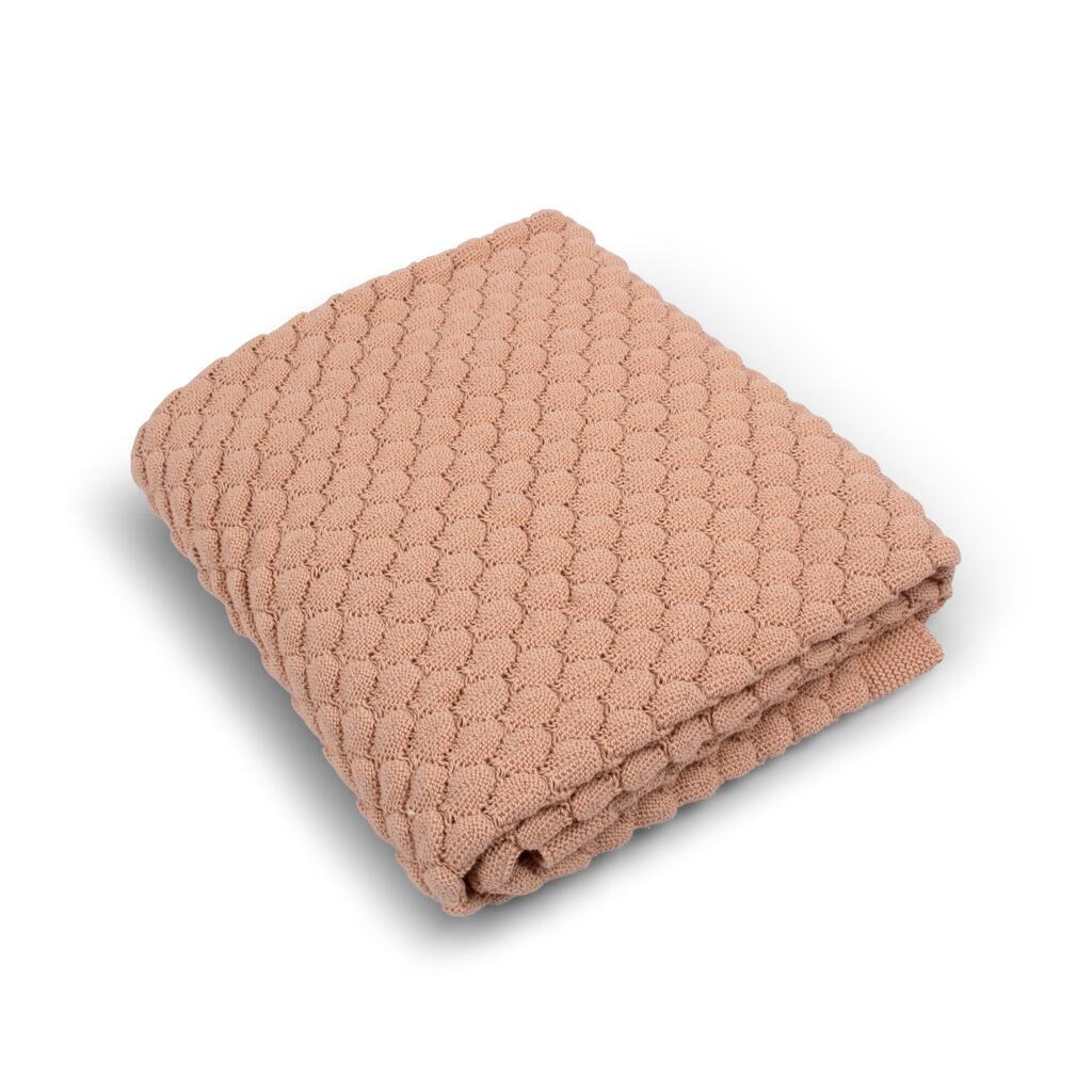 Strikket babytæppe GOTS -  Ivory Cream