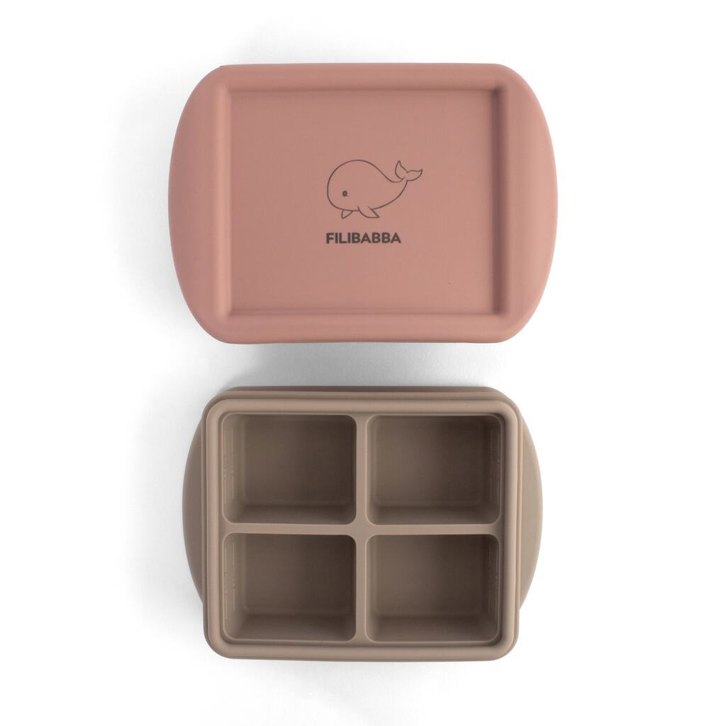 Frysebakke til babymad 4x65 ml - 2-pak - Rose Mix