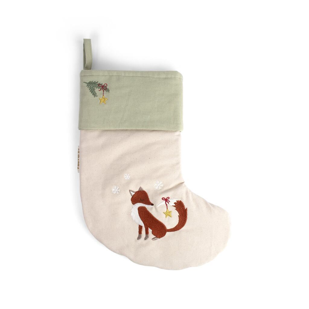 Broderet sok - Wonderful Winter - Ræv