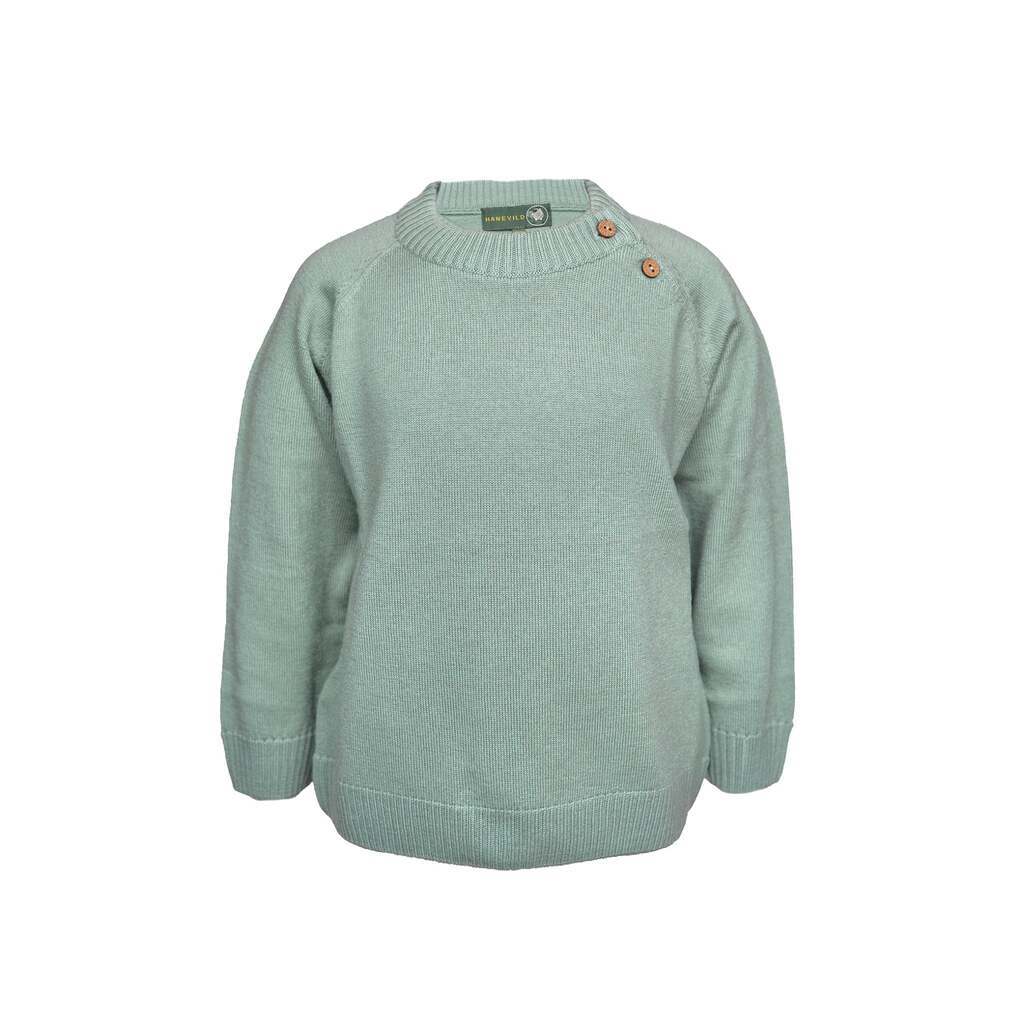 Bertil strikbluse i 100% merinould  Sage - sage / 110