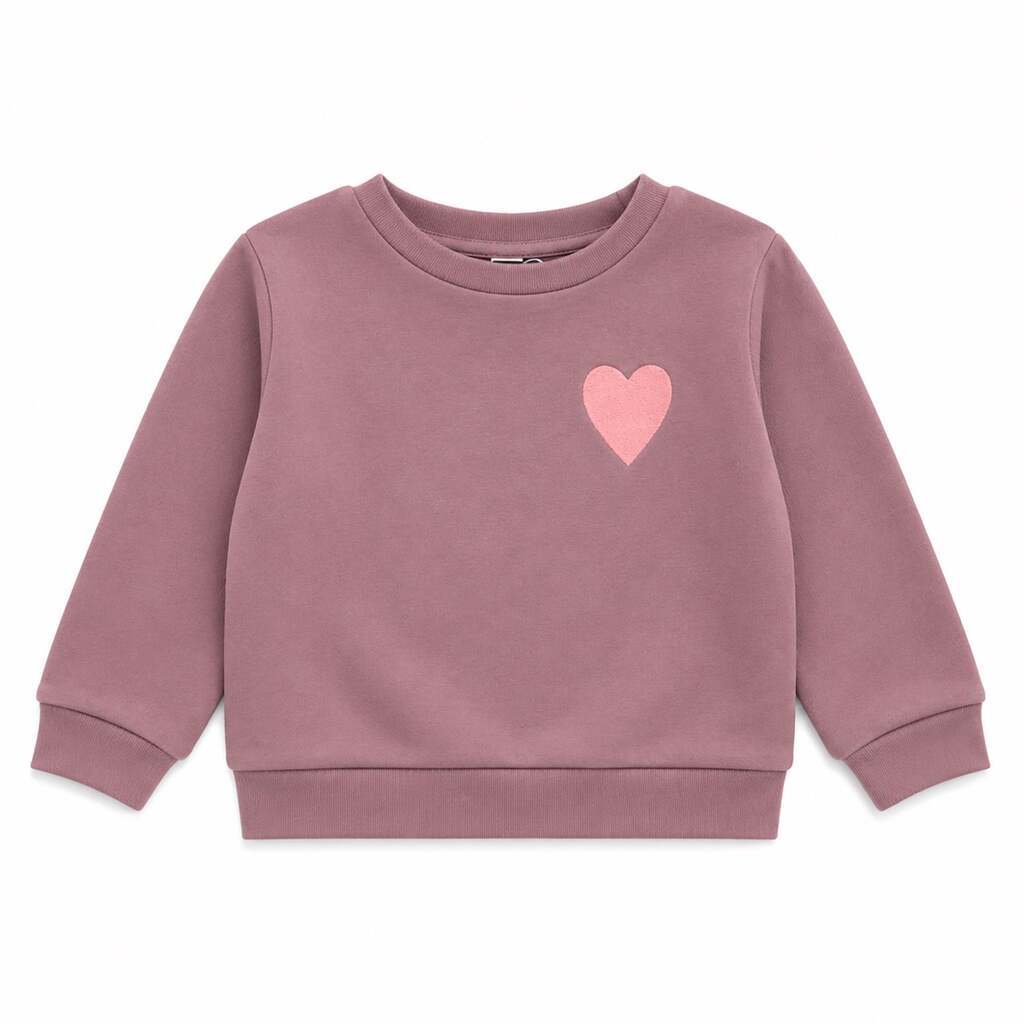 Elna sweatshirt i økologisk bomuld  støvet rosa - 134/140