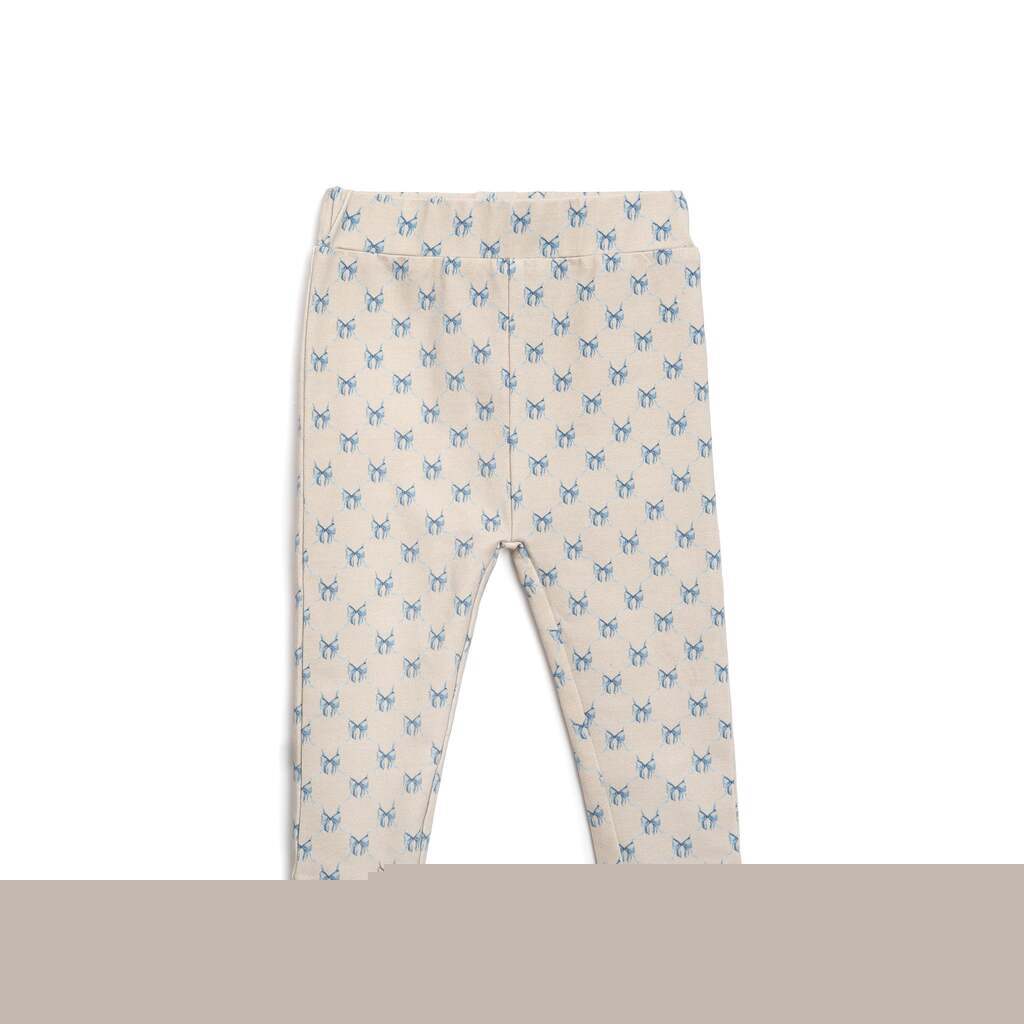 sløjfe leggings - baby pige - Summer sand - 80