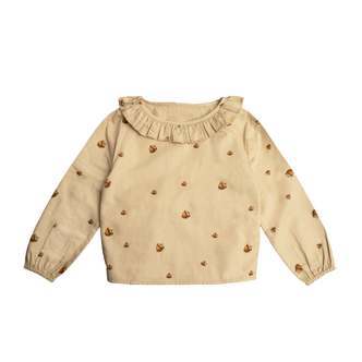 Agern bluse med krave - Cream / 104