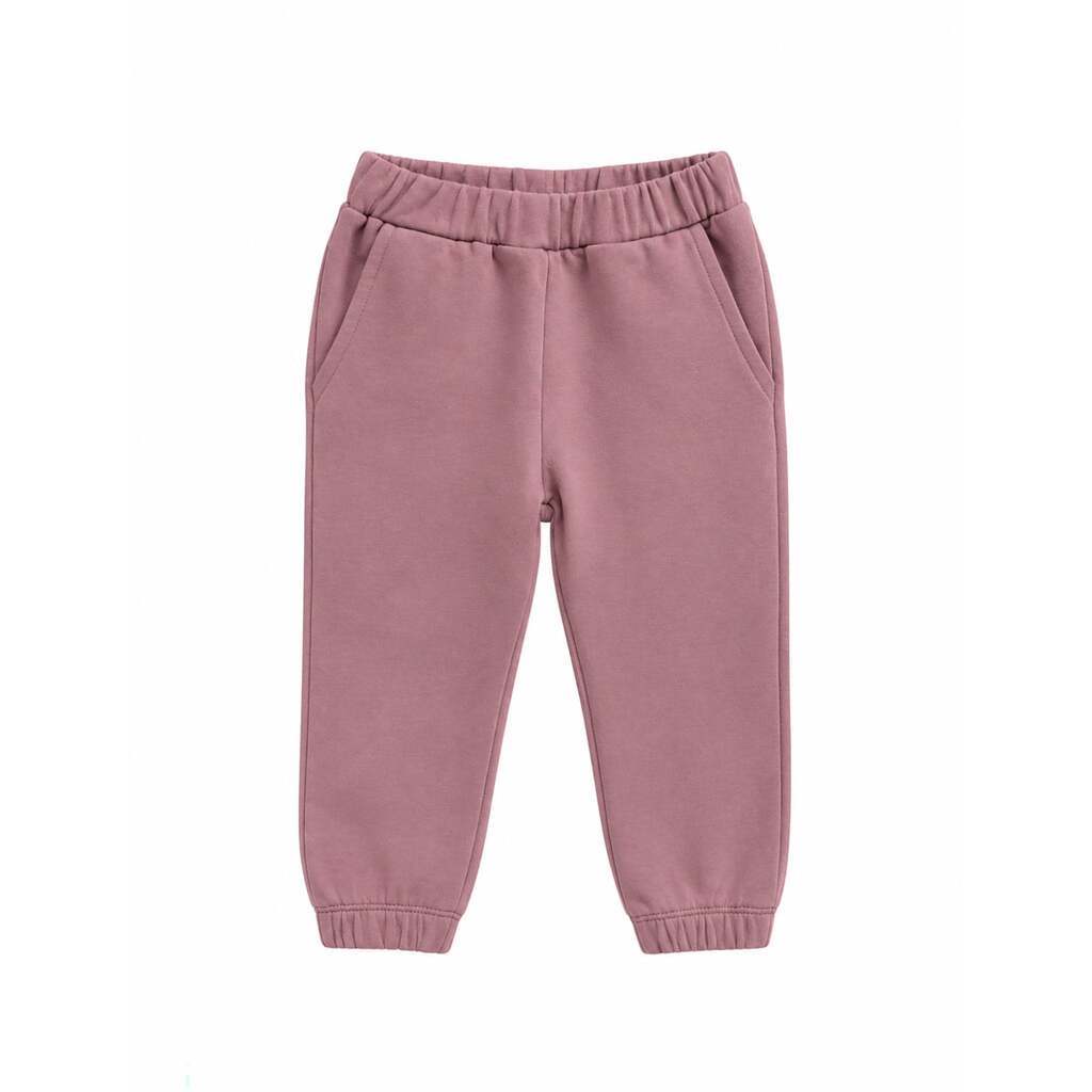 Elna sweatpants i økologisk bomuld  støvet rosa - 86/92