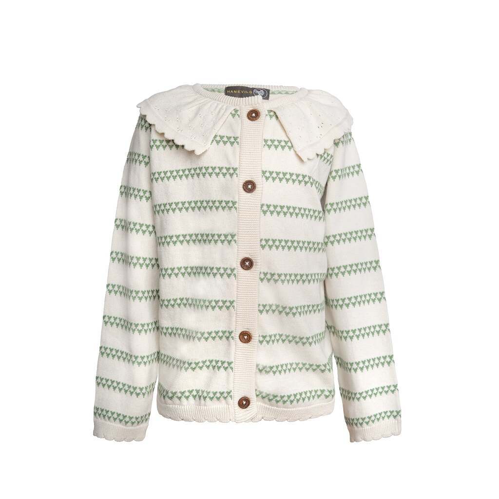 Hjerte cardigan - Shale green / 134/140