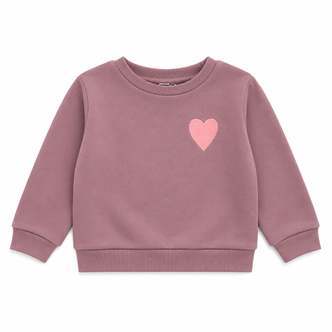 Elna sweatshirt i økologisk bomuld  støvet rosa - 98/104