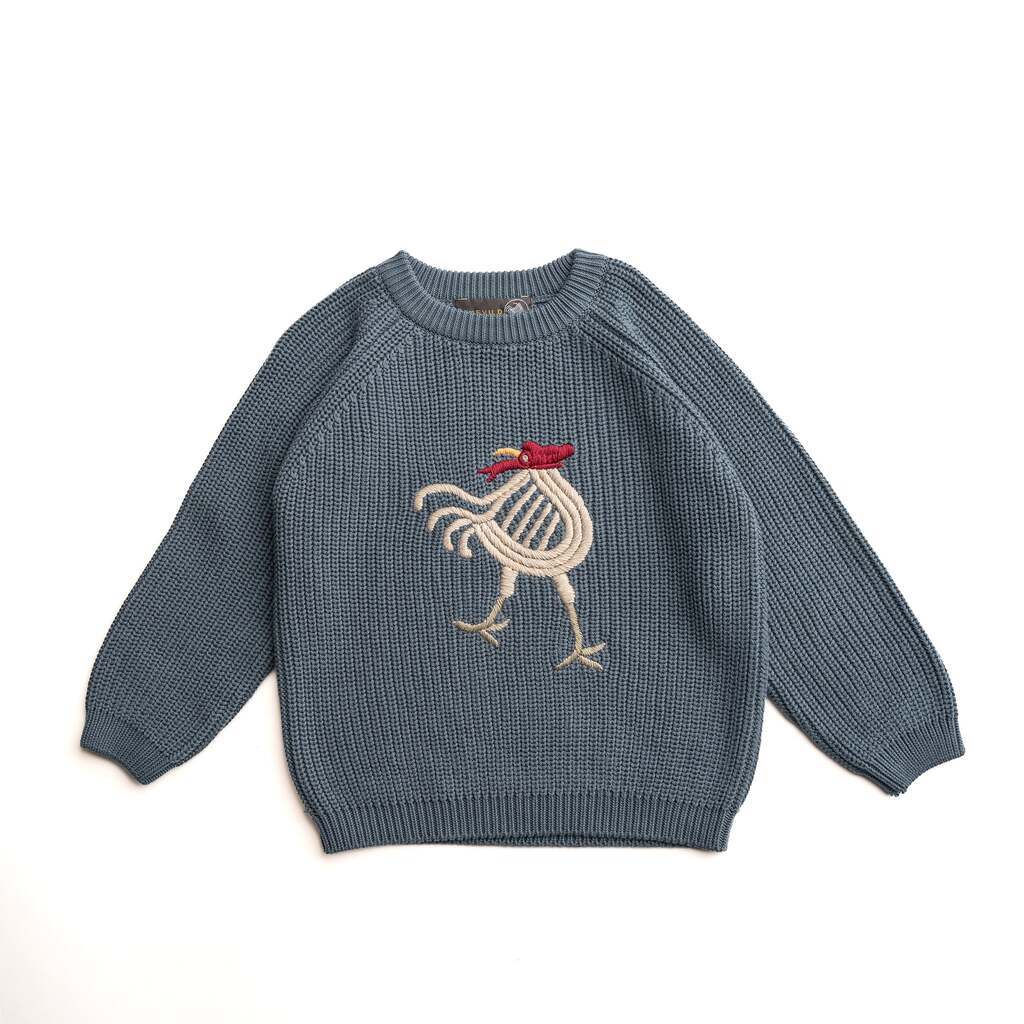 Hanevild bluse - strikket sweater - Stormy weather / 110/116