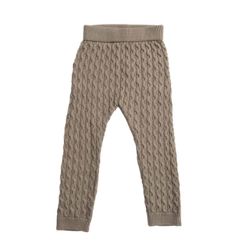 Gunver leggings i strik - Crockery / 110/116