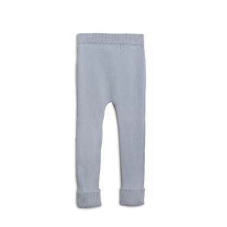 Lynge strikkede leggings i økologisk bomuld  Kentucky Blue - 98