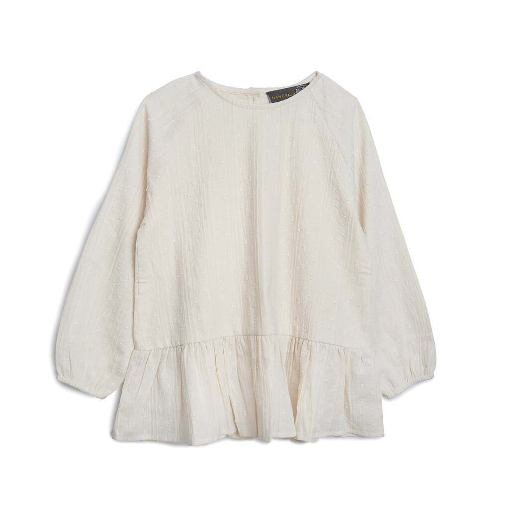 Birgit bluse - til piger - Cream - 86/92