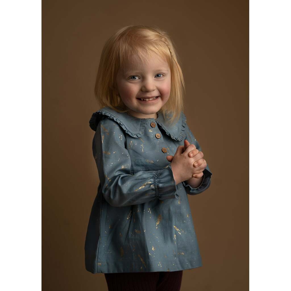 Erna bluse - doveblue / 86