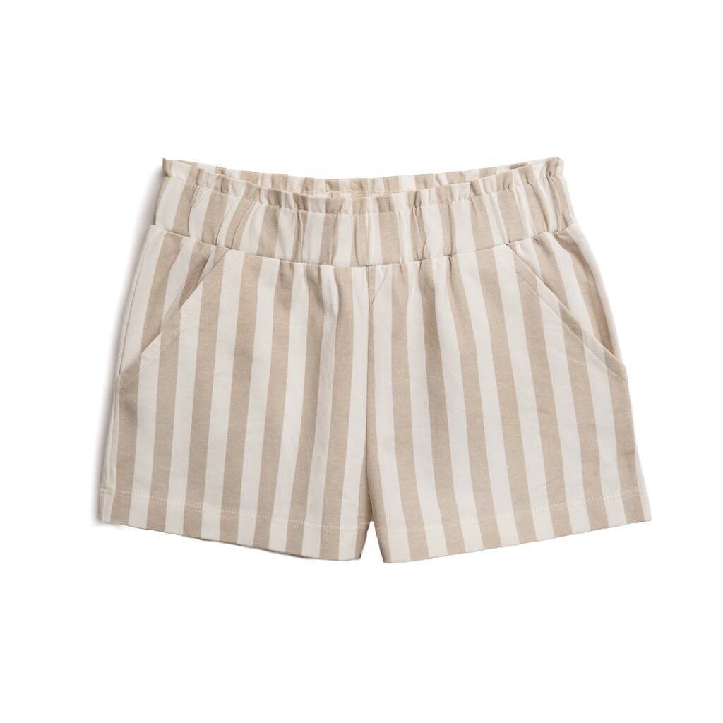 Stribet shorts - pige - Summer sand - 110/116