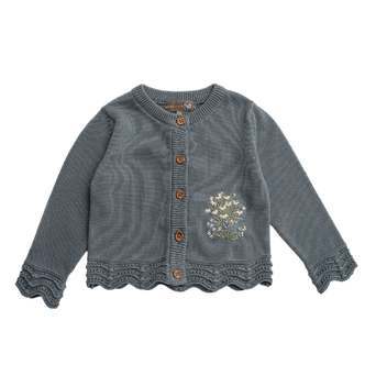 Johanna Cardigan - cardigan til pige - Stormy weather / 134/140