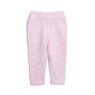 Strikkede leggings til baby i 100% merinould  rosa - 92