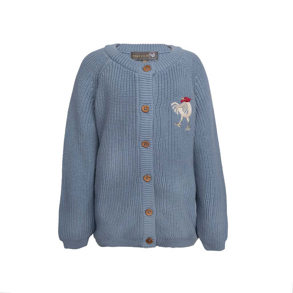 Kaj cardigan - blue blizzard / 122/128
