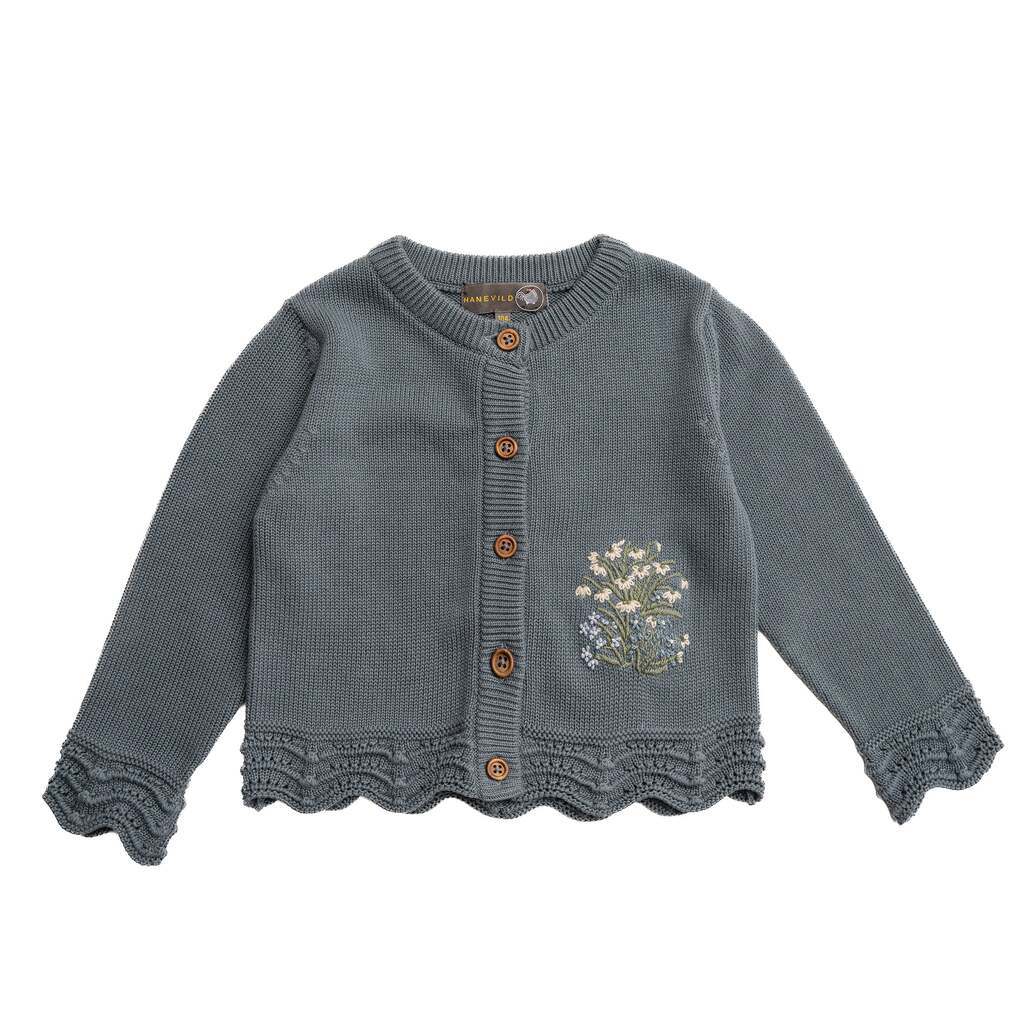 Johanna Cardigan - cardigan til pige - Stormy weather / 98/104