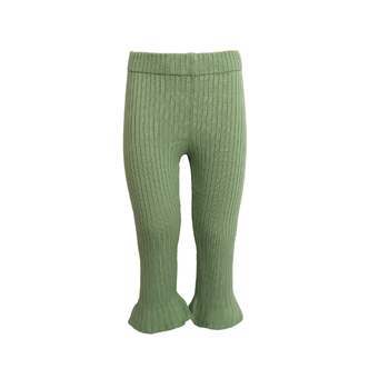 Tilde strikkede leggings med svaj  Shale Green - 62