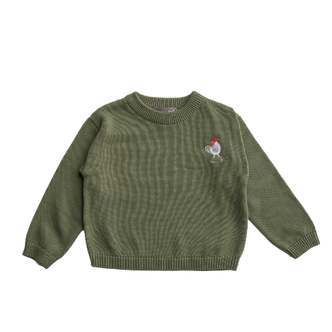 Palle sweater - sweater til drenge - Bronze green / 110/116