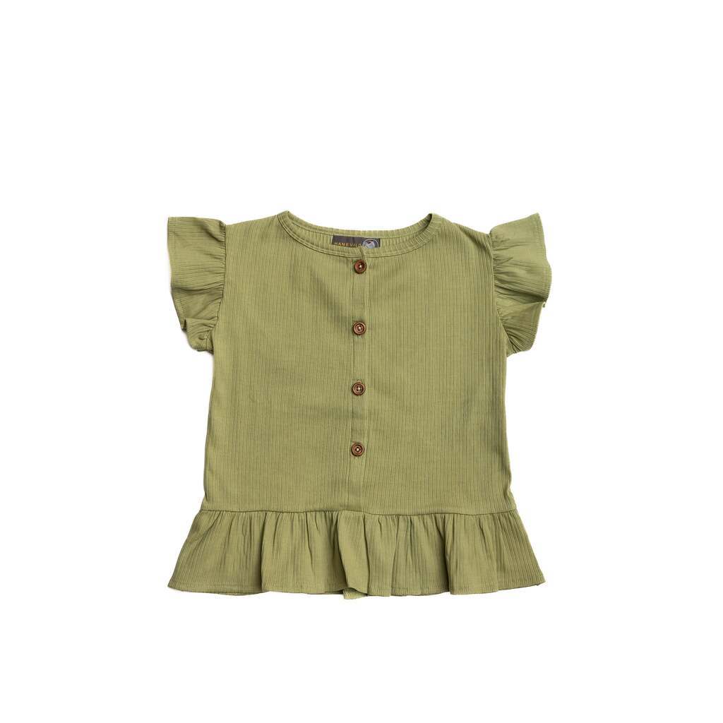 Sommer top - sage - 122/128