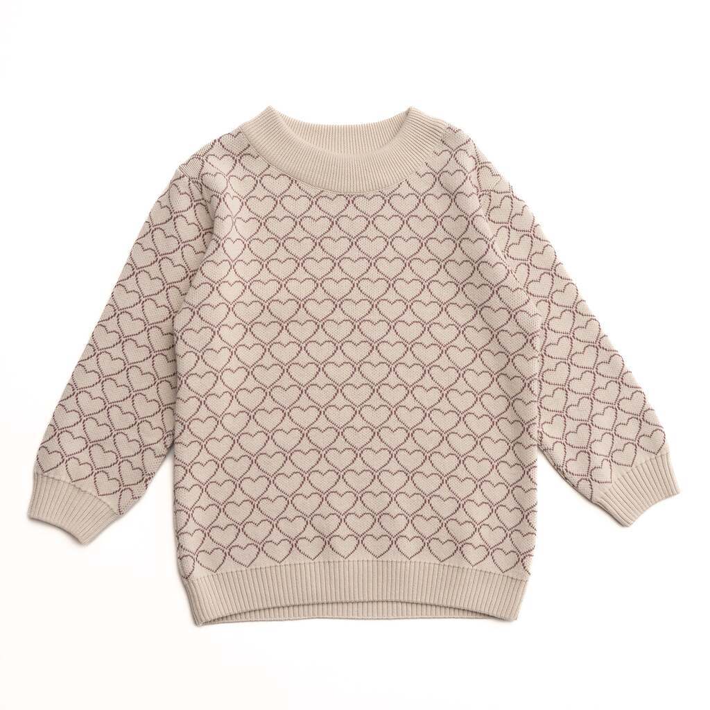 Hjerte bluse til børn - Summer sand / 134/140