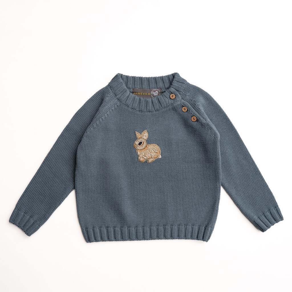 Linus bluse - sweater til baby - Stormy weather / 80