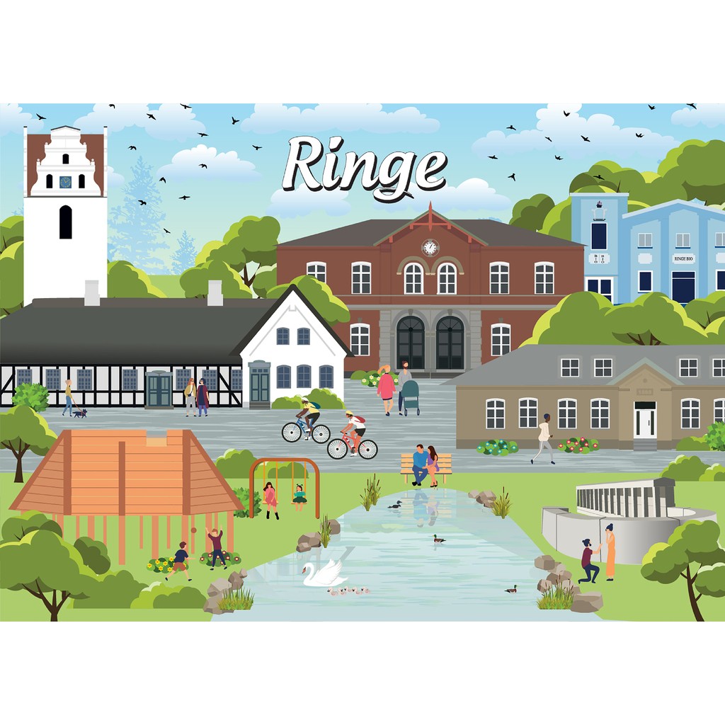 Danske byer: Ringe, 1000 brikker