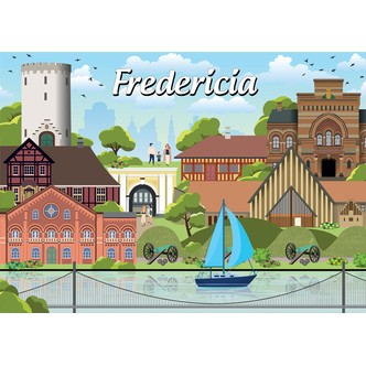 Danske byer: Fredericia, 1000 brikker
