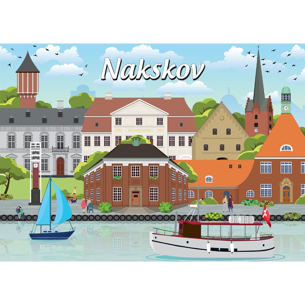 Danske byer: Nakskov, 1000 brikker