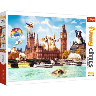 Hunde i London - Funny Cities - 1000 brikker