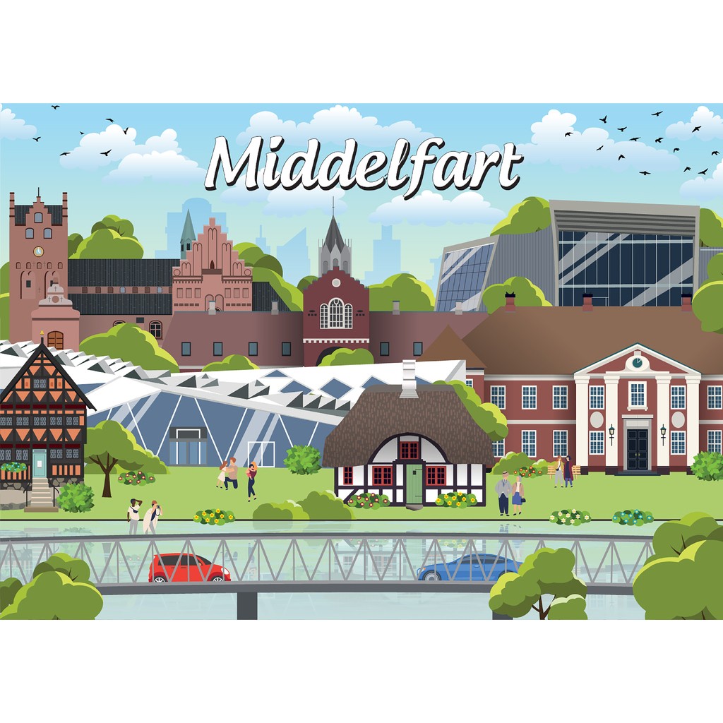 Danske byer: Middelfart, 1000 brikker