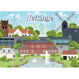 Danske byer: Helsinge, 1000 brikker