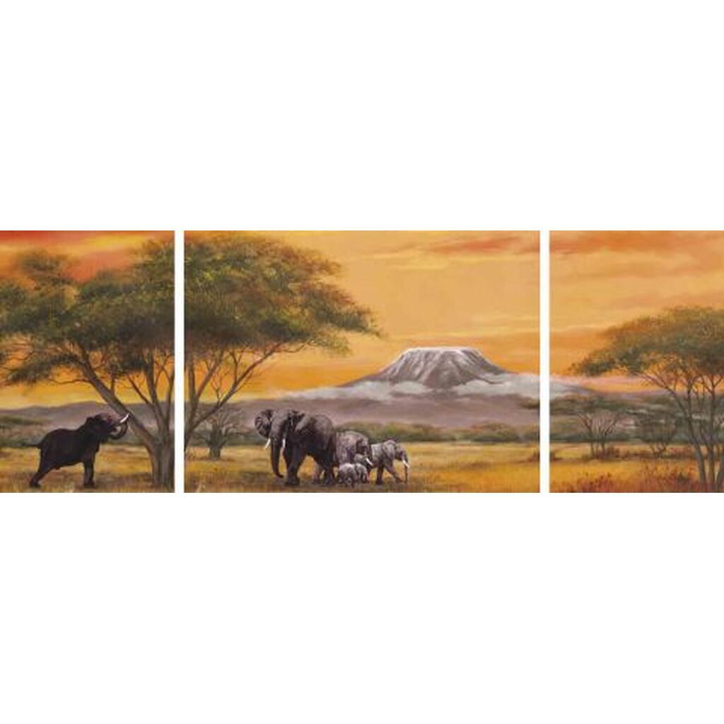 Elefanten am Kilimandscharo - 2x500 og 1x1000 brikker