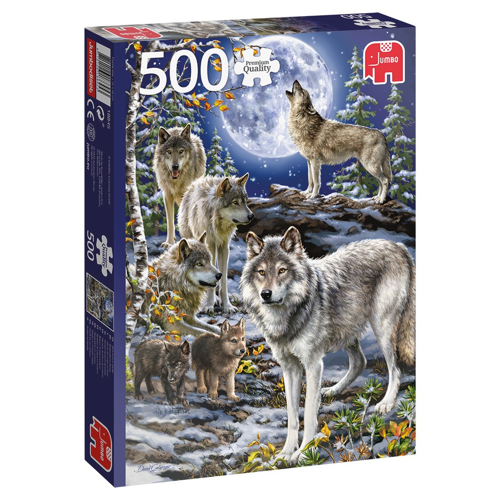 Wolf Pack in Winter - 500 brikker