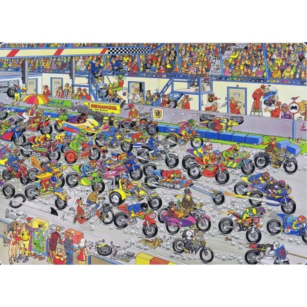 Jan van Haasteren: Motorbike Race - 1000 brikker