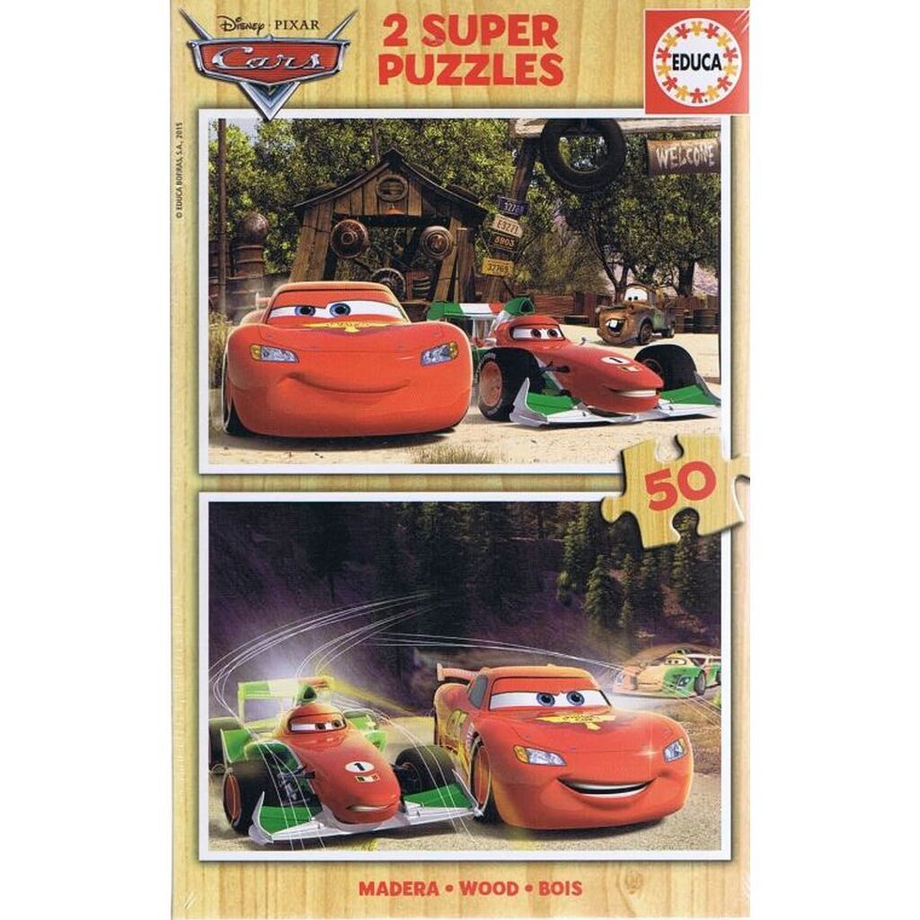 Cars - 2x50 træ brikker