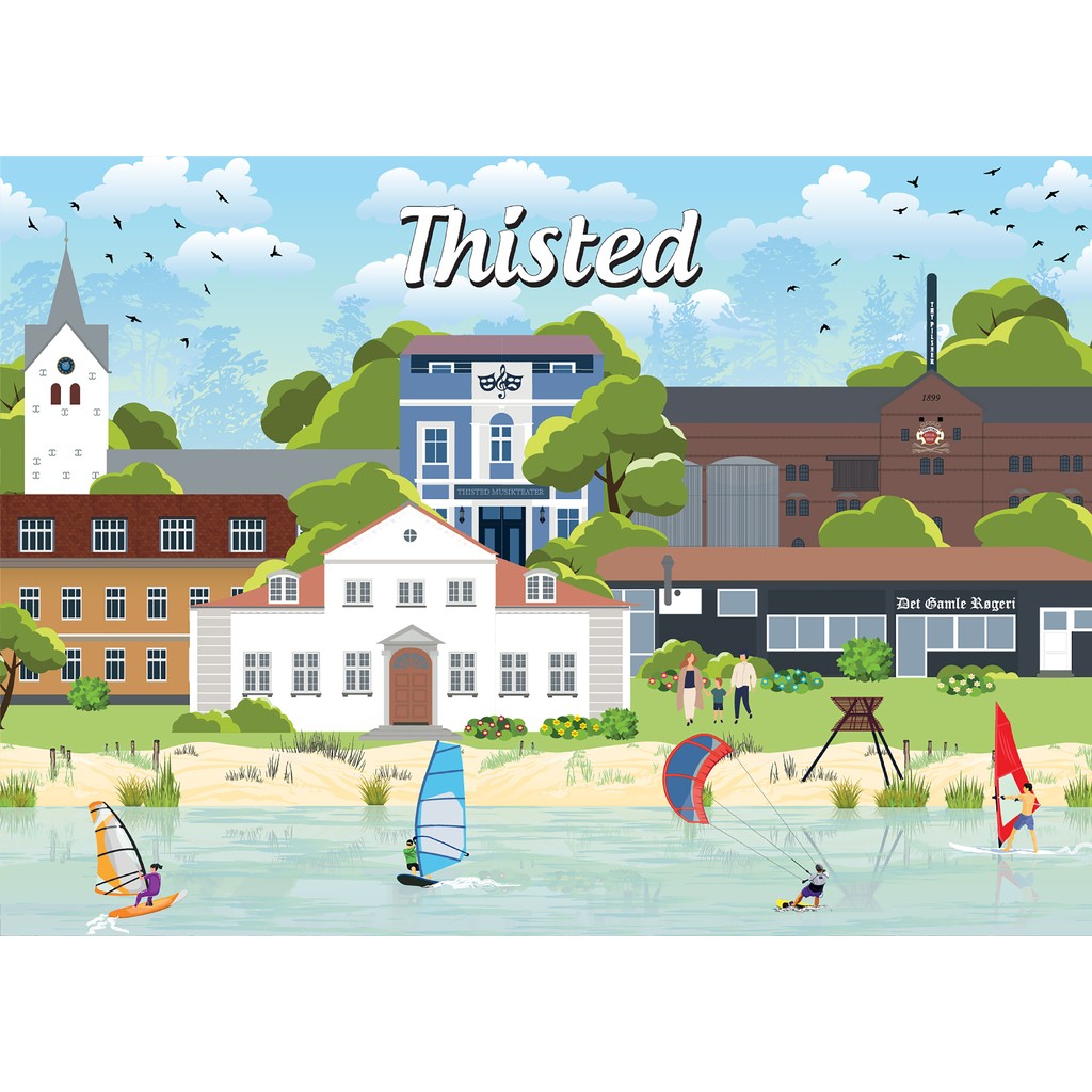 Danske byer: Thisted, 1000 brikker