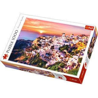 Sunset over Santorini - 1000 Brikker