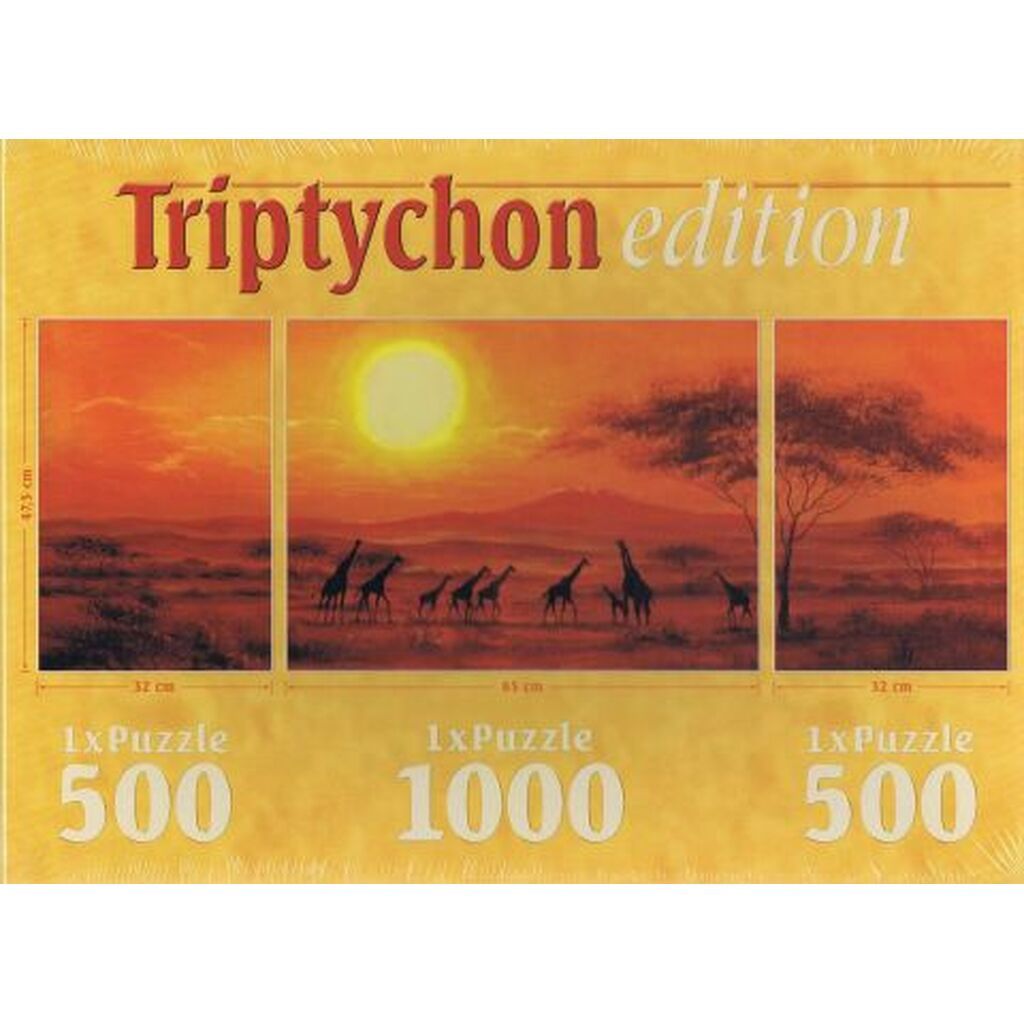 Giraffenherde, 1x1000 og 2x500 brikker