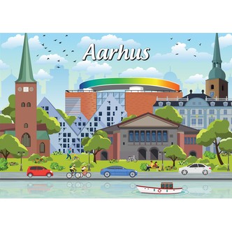 Danske byer: Aarhus, 1000 brikker