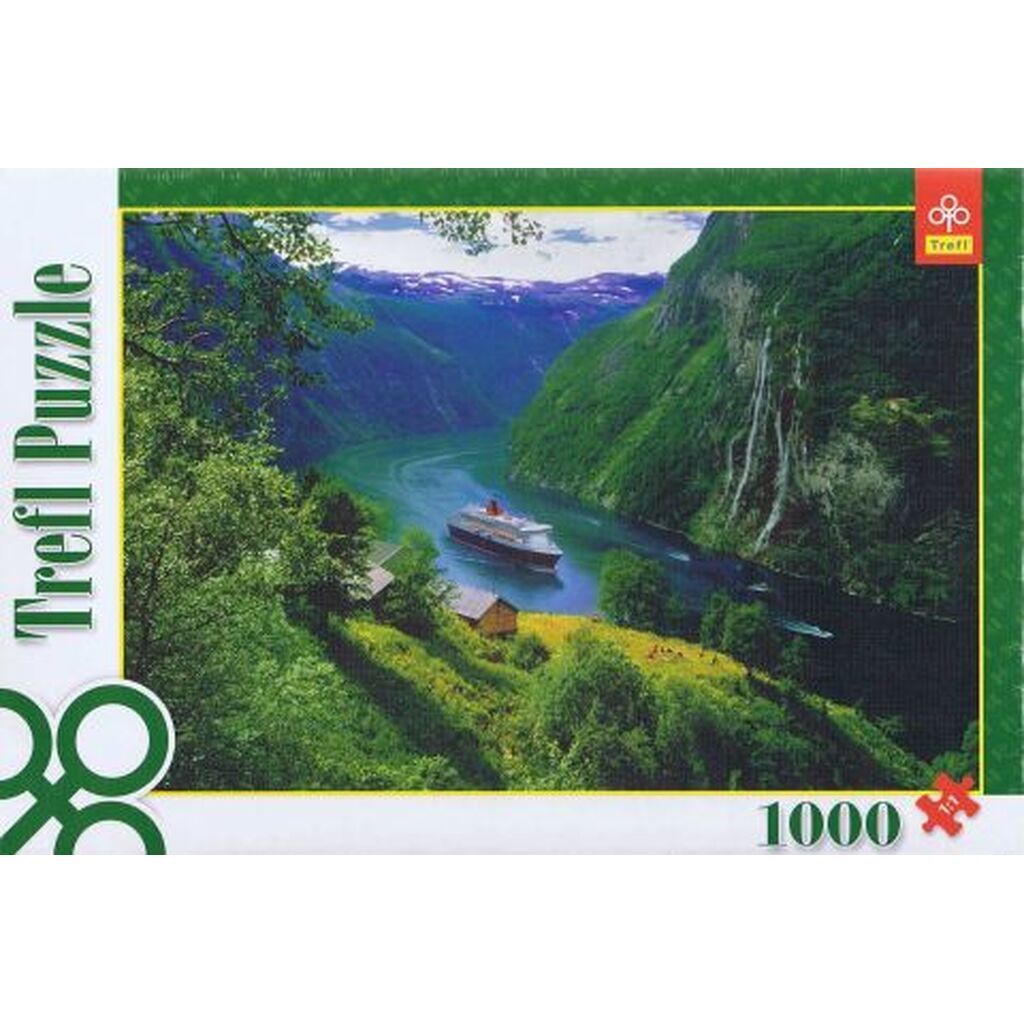 The Seven Sisters Waterfall, Geirangerfjord, Norway - 1000 brikker