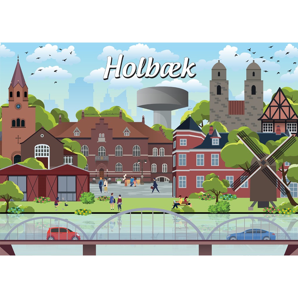 Danske byer: Holbæk, 1000 brikker