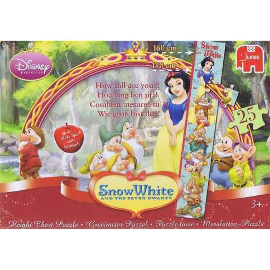 Snow White and the seven dwarfs - Børne Højde måler - 25 brikker