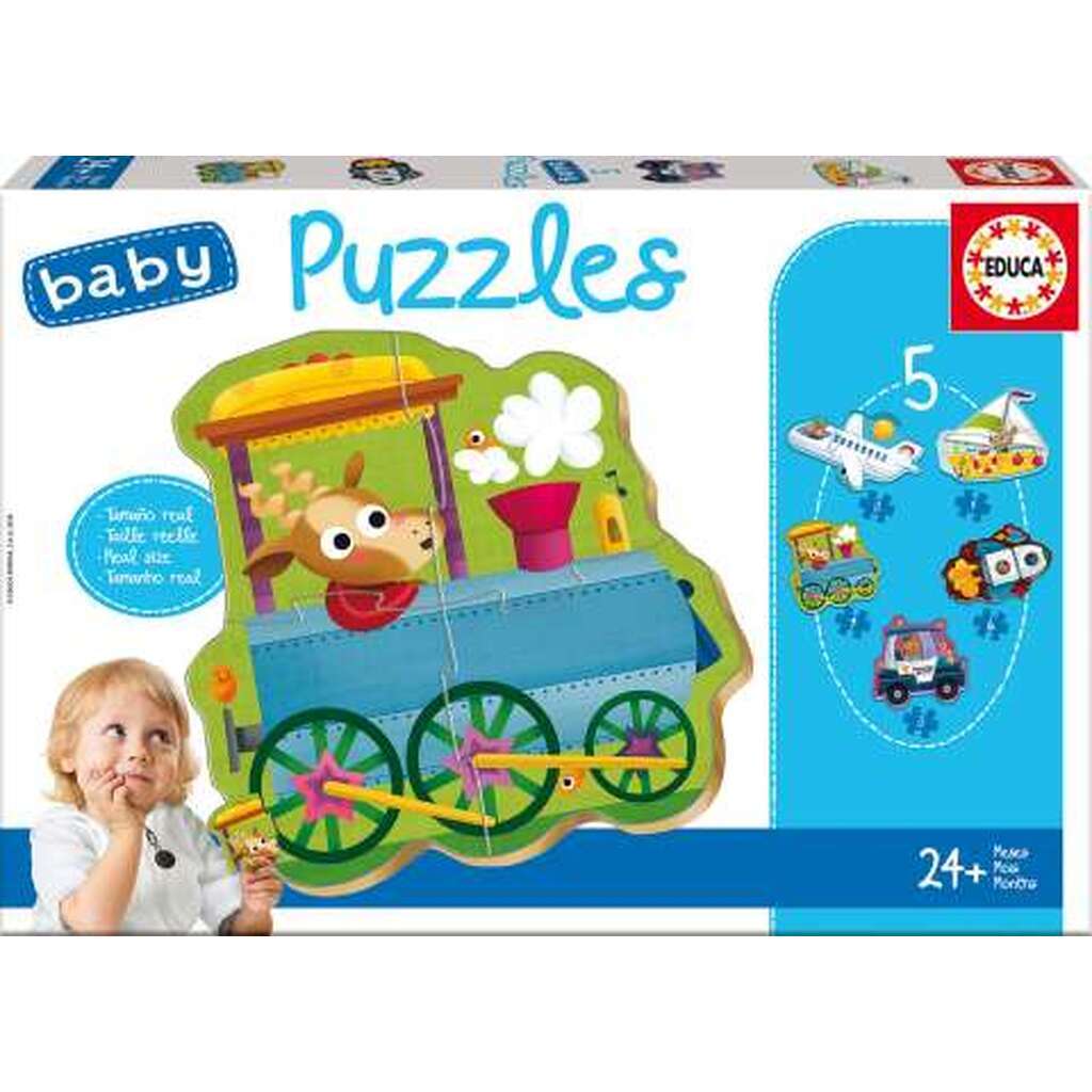 Baby Puzzles - Vehicles 2 - 3-5 brikker