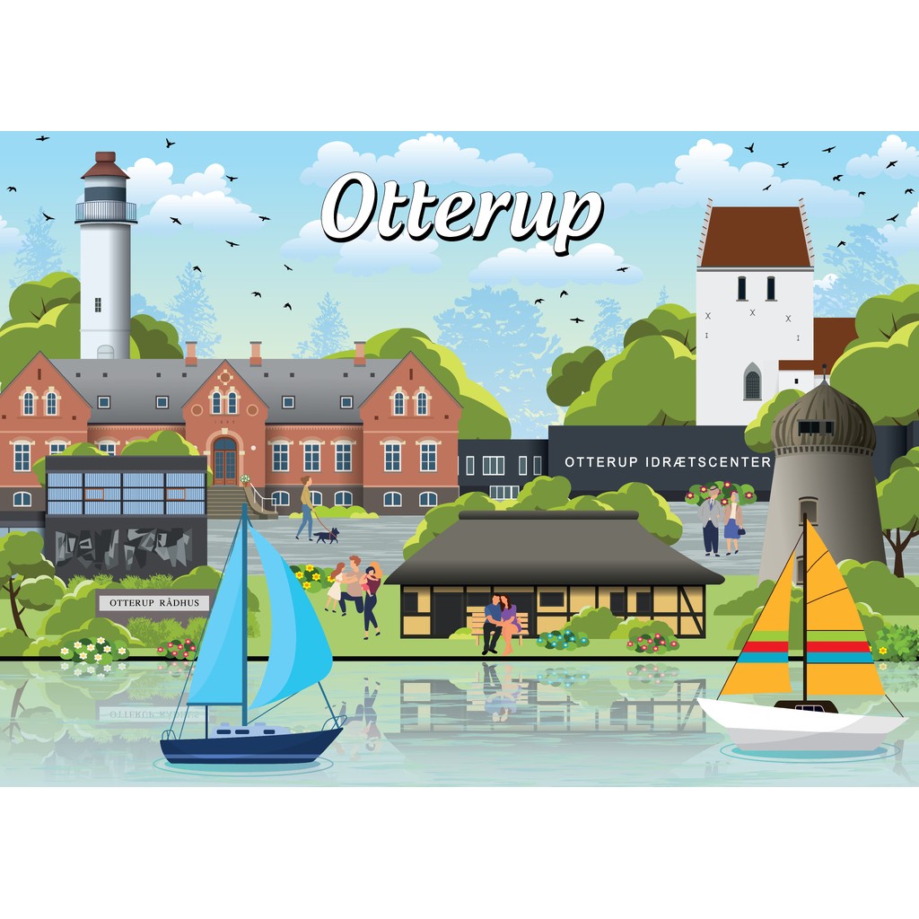 Danske byer: Otterup, 1000 brikker