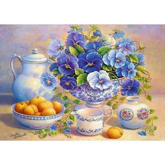Blue bouquet - 1000 brikker