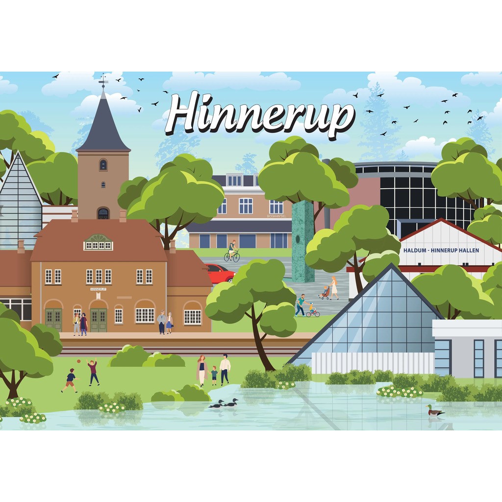 Danske byer: Hinnerup, 1000 brikker