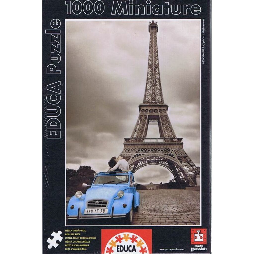 The Eiffel -tower, Paris, minature, 1000 brikker