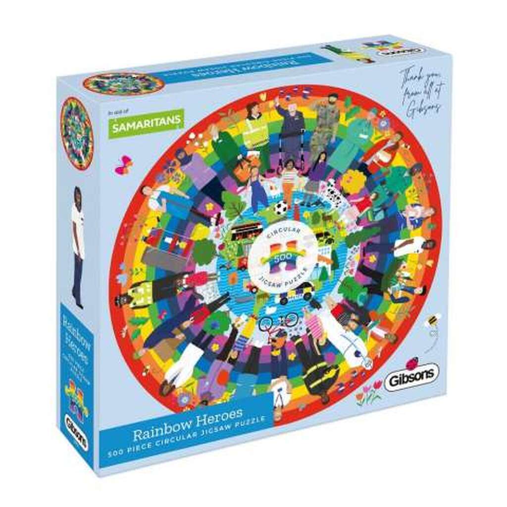 Rainbow Heroes - 500 brikker - Rundt puslespil