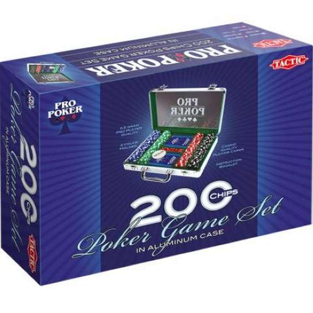 ProPoker 200 Chips - Komplet Pokersæt