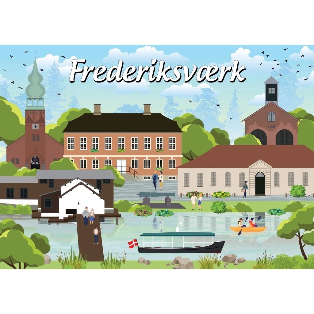 Danske byer: Frederiksværk, 1000 brikker